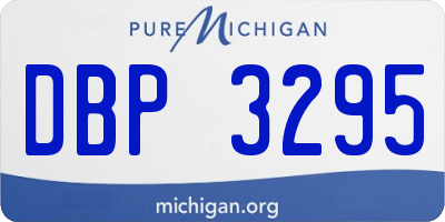 MI license plate DBP3295