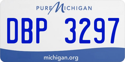 MI license plate DBP3297