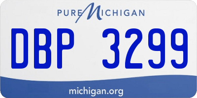 MI license plate DBP3299