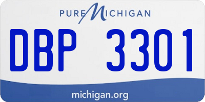 MI license plate DBP3301