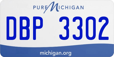 MI license plate DBP3302