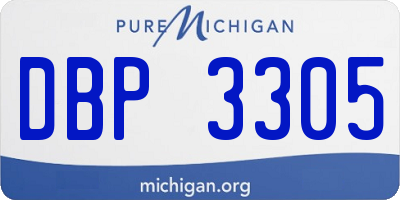 MI license plate DBP3305