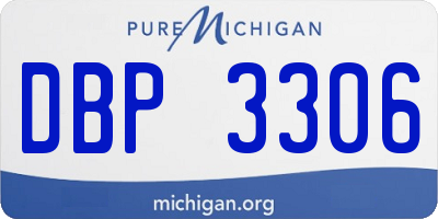 MI license plate DBP3306