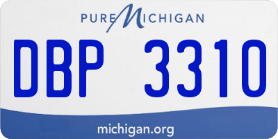 MI license plate DBP3310