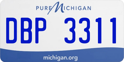 MI license plate DBP3311