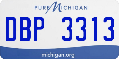 MI license plate DBP3313