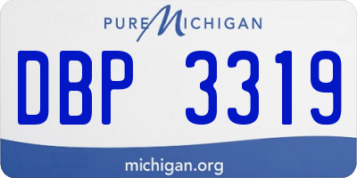 MI license plate DBP3319