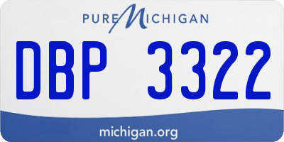 MI license plate DBP3322
