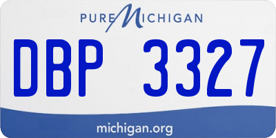 MI license plate DBP3327