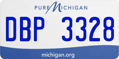 MI license plate DBP3328