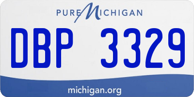 MI license plate DBP3329