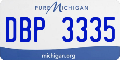 MI license plate DBP3335
