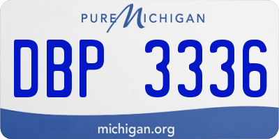 MI license plate DBP3336