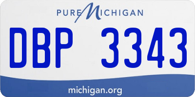 MI license plate DBP3343
