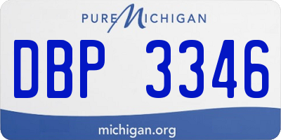 MI license plate DBP3346