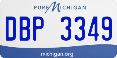 MI license plate DBP3349