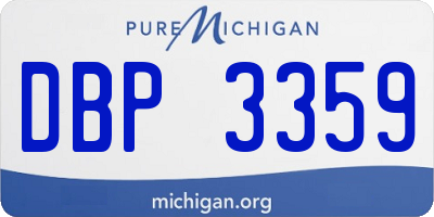 MI license plate DBP3359
