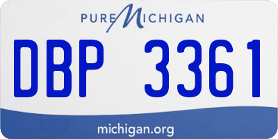 MI license plate DBP3361