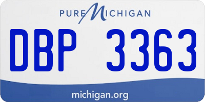 MI license plate DBP3363