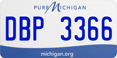 MI license plate DBP3366