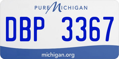 MI license plate DBP3367