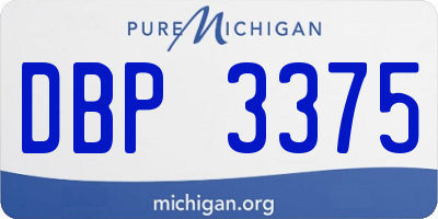 MI license plate DBP3375