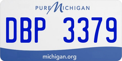 MI license plate DBP3379