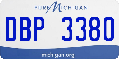 MI license plate DBP3380