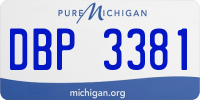 MI license plate DBP3381