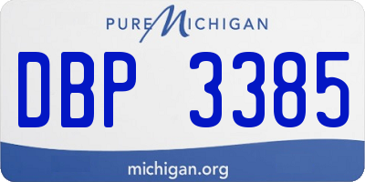 MI license plate DBP3385