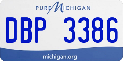 MI license plate DBP3386