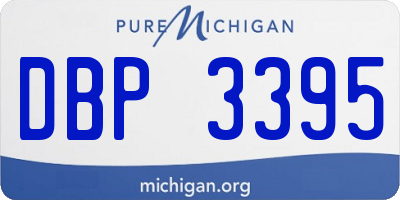 MI license plate DBP3395
