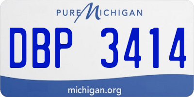 MI license plate DBP3414
