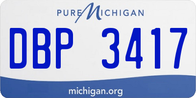 MI license plate DBP3417