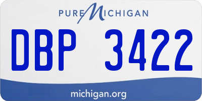 MI license plate DBP3422