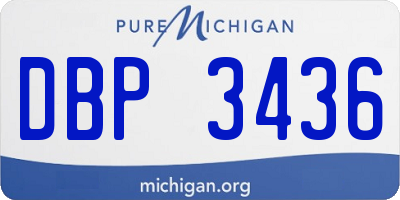 MI license plate DBP3436