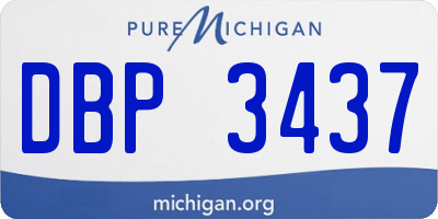 MI license plate DBP3437