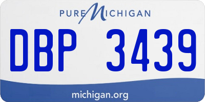 MI license plate DBP3439
