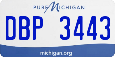 MI license plate DBP3443