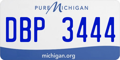 MI license plate DBP3444