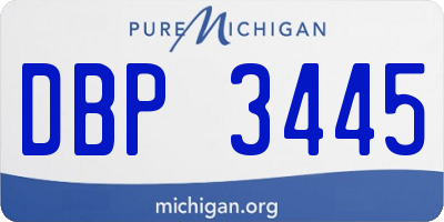 MI license plate DBP3445