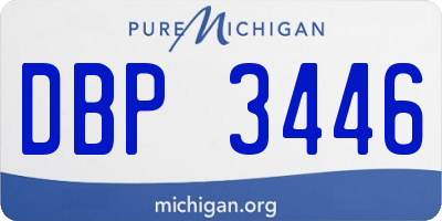MI license plate DBP3446