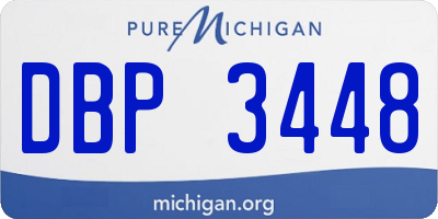 MI license plate DBP3448