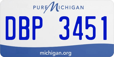 MI license plate DBP3451