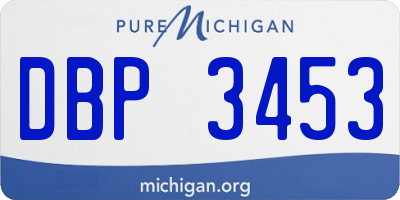 MI license plate DBP3453