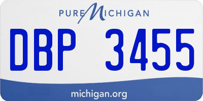 MI license plate DBP3455