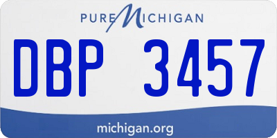 MI license plate DBP3457