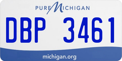 MI license plate DBP3461