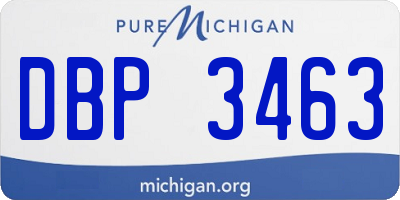 MI license plate DBP3463
