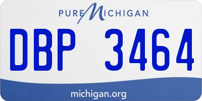 MI license plate DBP3464